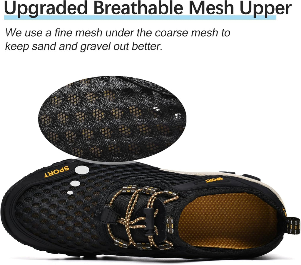 Skiennix Water Shoes - Quick Drying Aqua Footwear for Men | Ideal for Hiking, Fishing & Beach Activities