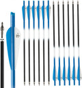 S F Crossbow Bolts - Carbon Arrows for Hunting & Target Practice | Pack of 12