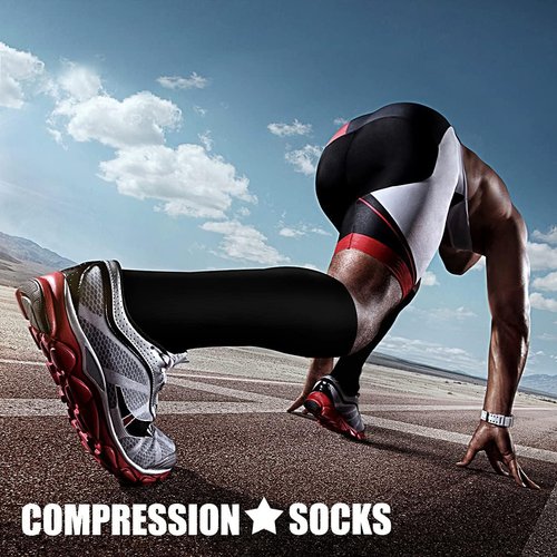 CHARMKING Compression Socks - 15-20 mmHg Support for Enhanced Circulation | 3 Pairs for Athletes