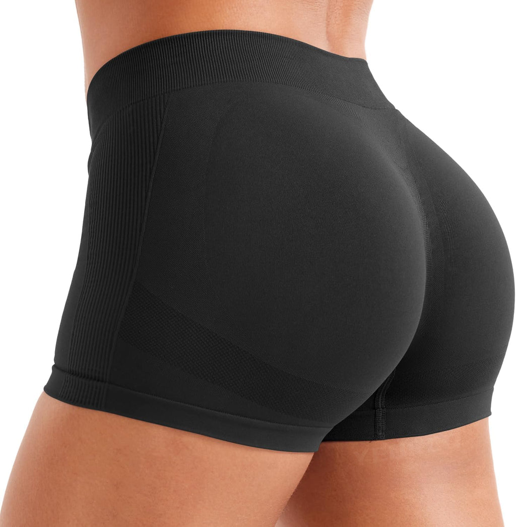 YEOREO Women's Booty Shorts - Low Rise 2.5" Scrunch Lifting Biker Gym Shorts for Yoga & Running