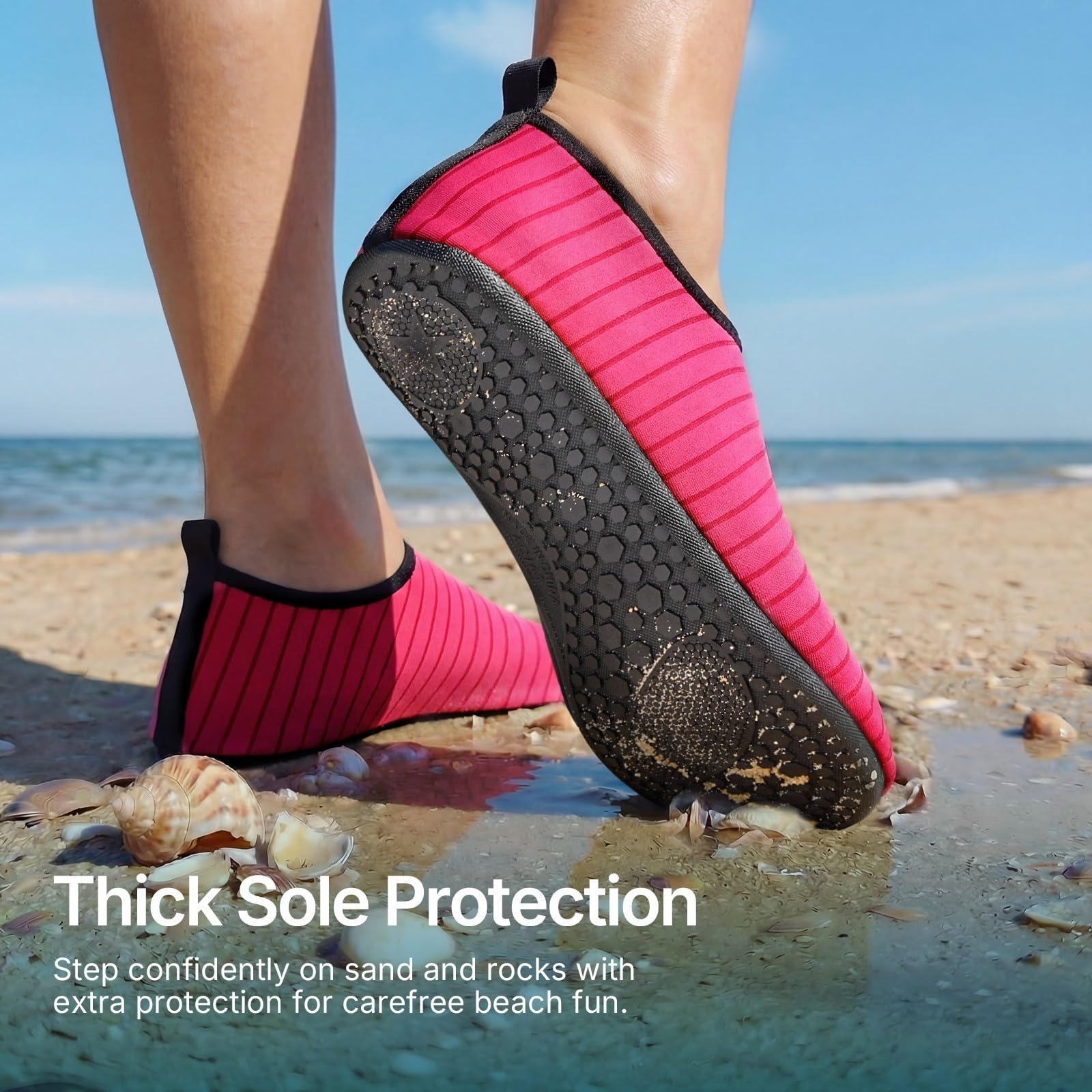Water Shoes for Women Men Quick-Dry Aqua Socks Swim Beach Barefoot Yoga Exercise Wear Sport Accessories Pool Camping Must Haves Adult Youth Size 5-6Women/4-5Men