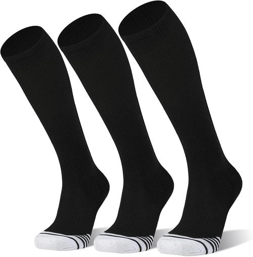 FITRELL Over-the-Calf Knee High Socks - 2/3 Pack Baseball, Soccer, Softball for Kids & Adults | Multiple Colors