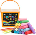 Skiennix 24 PCS Sidewalk Chalk - Non-Toxic Jumbo Colors for Kids | Washable & Easy to Store