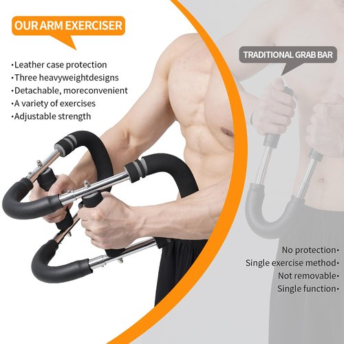 Twister Arm Trainer,Adjustable arm and Chest Muscle Trainer,Chest Workout Equipment,Detachable Design Fitness Anywhere,Home Gym Workout Tool for Men&Women (70-110lbs)