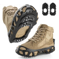 Ice Cleats, Ice Cleats for Shoes and Boots, Crampons for Shoes with 30 Spikes Anti Slip Snow Shoes(Large)