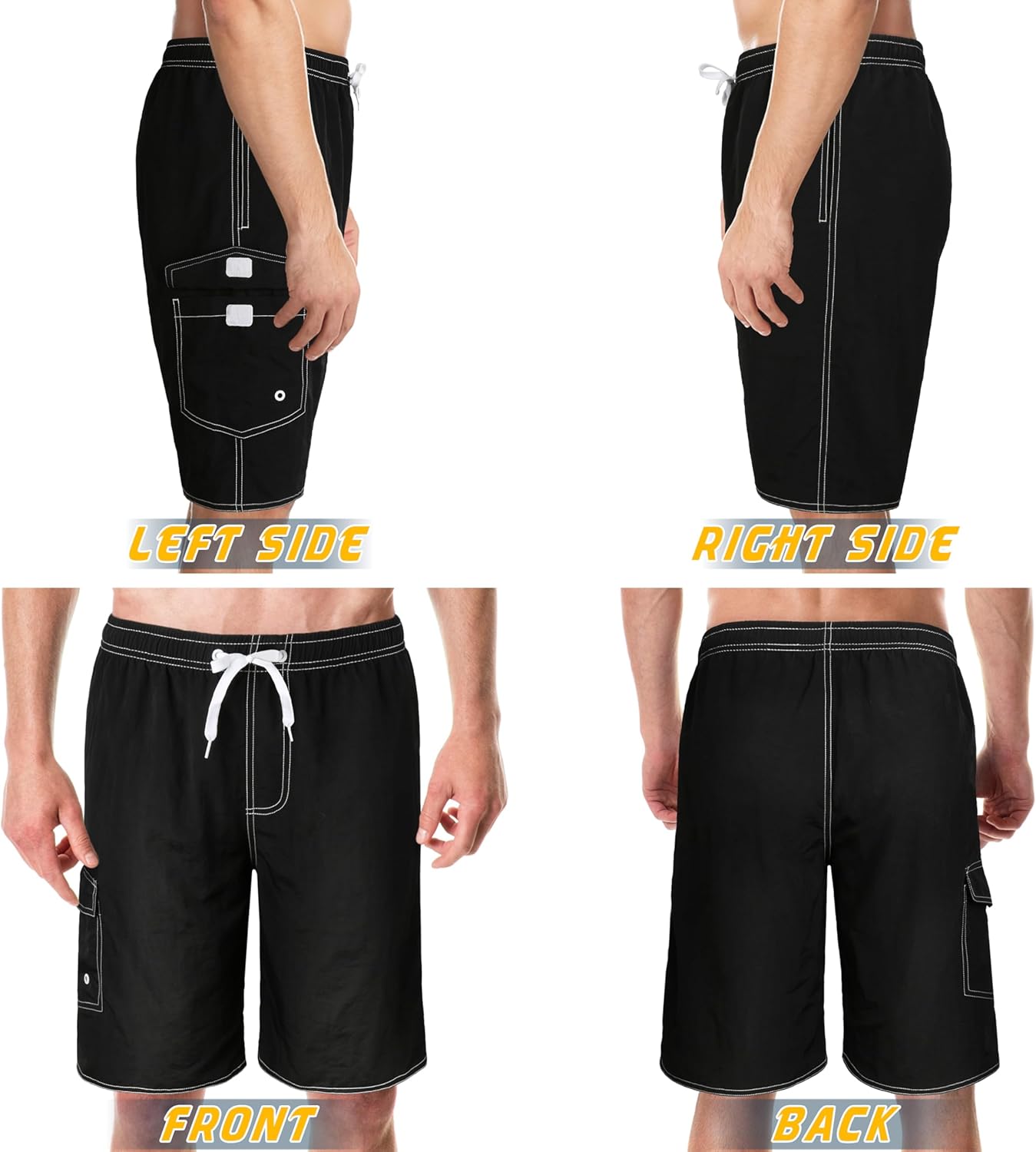 Skiennix Men's Swimming Trunks - Quick Dry Swim Shorts with Mesh Lining | Fun Bathing Suits