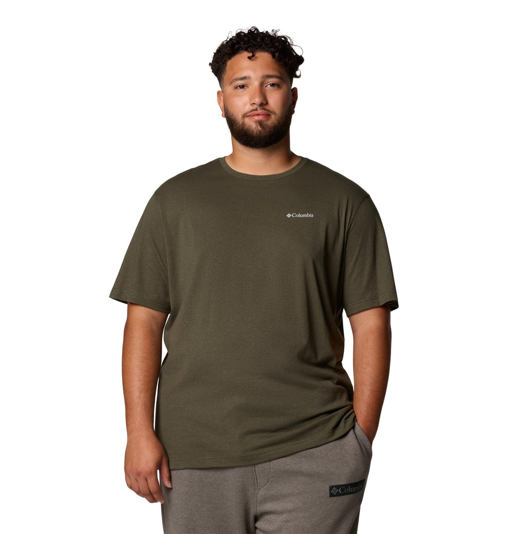 Columbia Mens Thistletown Hills Short Sleeve T-Shirt, Greenscape Heather, Small