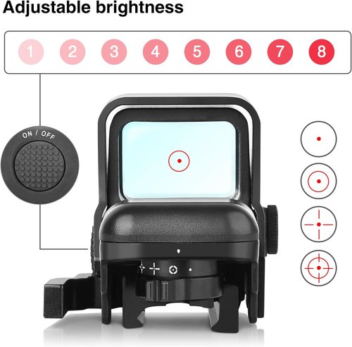 CVLIFE Quick-Detach Picatinny Mount - Upgraded Red Dot Sight with Multiple Reticle System | 33mm Objective Diameter