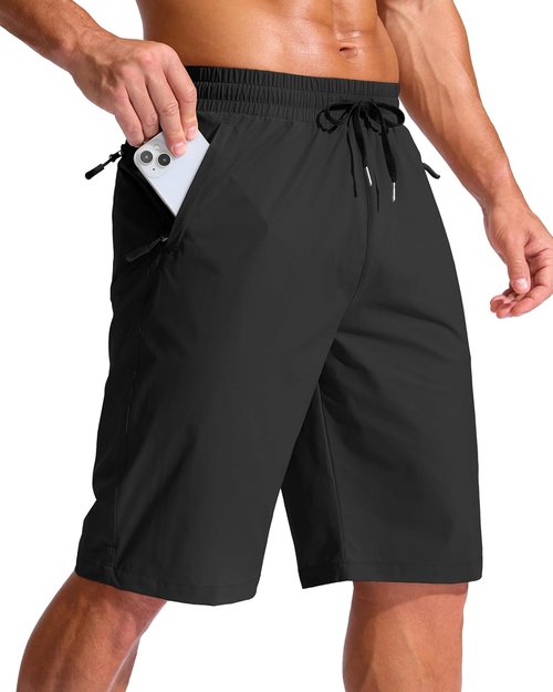 G Gradual Men's Board Shorts - Quick Dry Swim Trunks with 3 Zipper Pockets | 11" Beach Swimwear