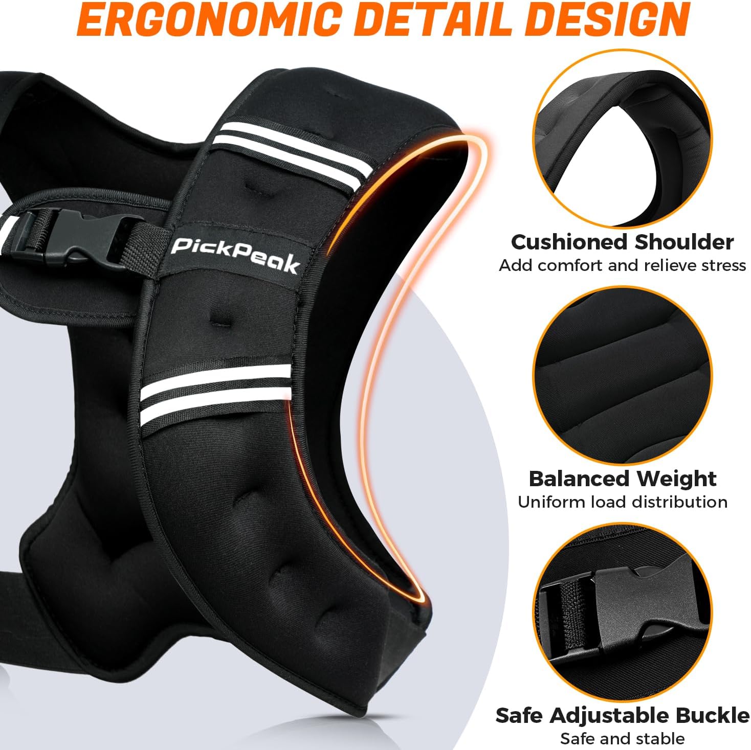 Skiennix Weighted Vest - Adjustable Strength Training Vest for Men & Women | 5lb to 30lb Options