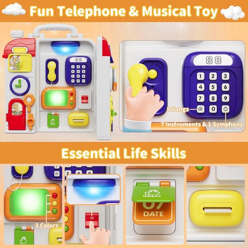 HYES Montessori Toys - LED Light & Music Sensory Play for Toddlers Ages 1-5 | Perfect Birthday Gift