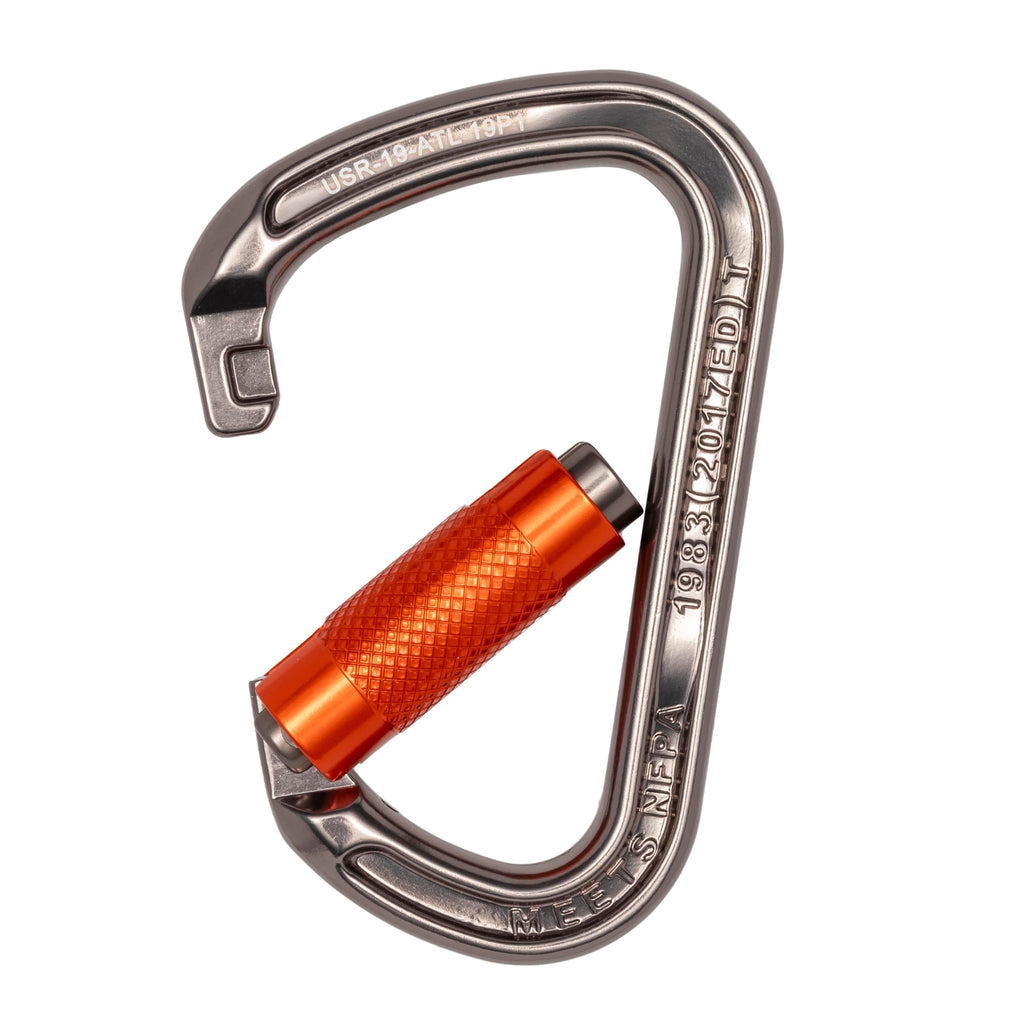 ProClimb I-Beamer Mod D Twist Lock Carabiner | NFPA Certified | 27kN MBS | 18mm Gate | 4.1oz | Hot Forged Aluminum Alloy | I-Beam Design for Climbing,Rescue,Rigging & Rappelling