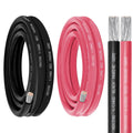 **4/0 Gauge Marine Wire - Tinned Copper Electrical Cable for Boats | 5FT Red & 5FT Black**