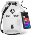 Earth Pak Waterproof Dry Bag - Roll Top Backpack Keeps Gear Dry for Kayaking | Includes Waterproof Phone Case