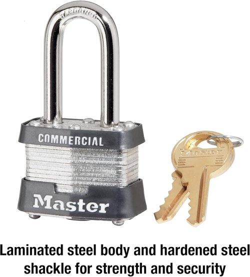 Master Lock Outdoor Padlock - Durable Security with Key - 1 Pack, Weather-Resistant Design