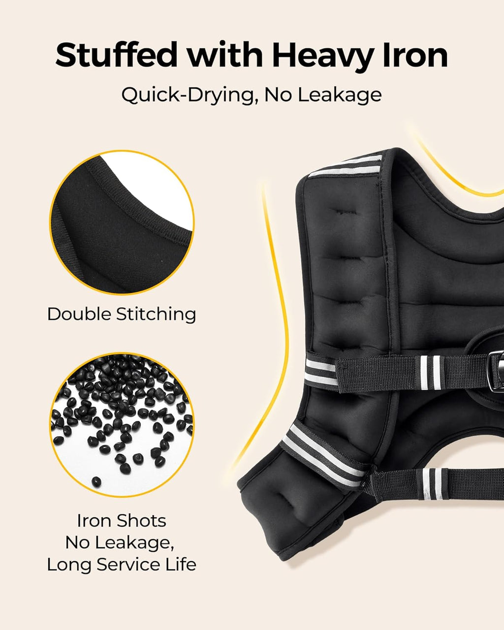 PACEARTH Weighted Vest - Adjustable 6lb to 30lb for Weight Loss & Strength Training | Reflective Stripe