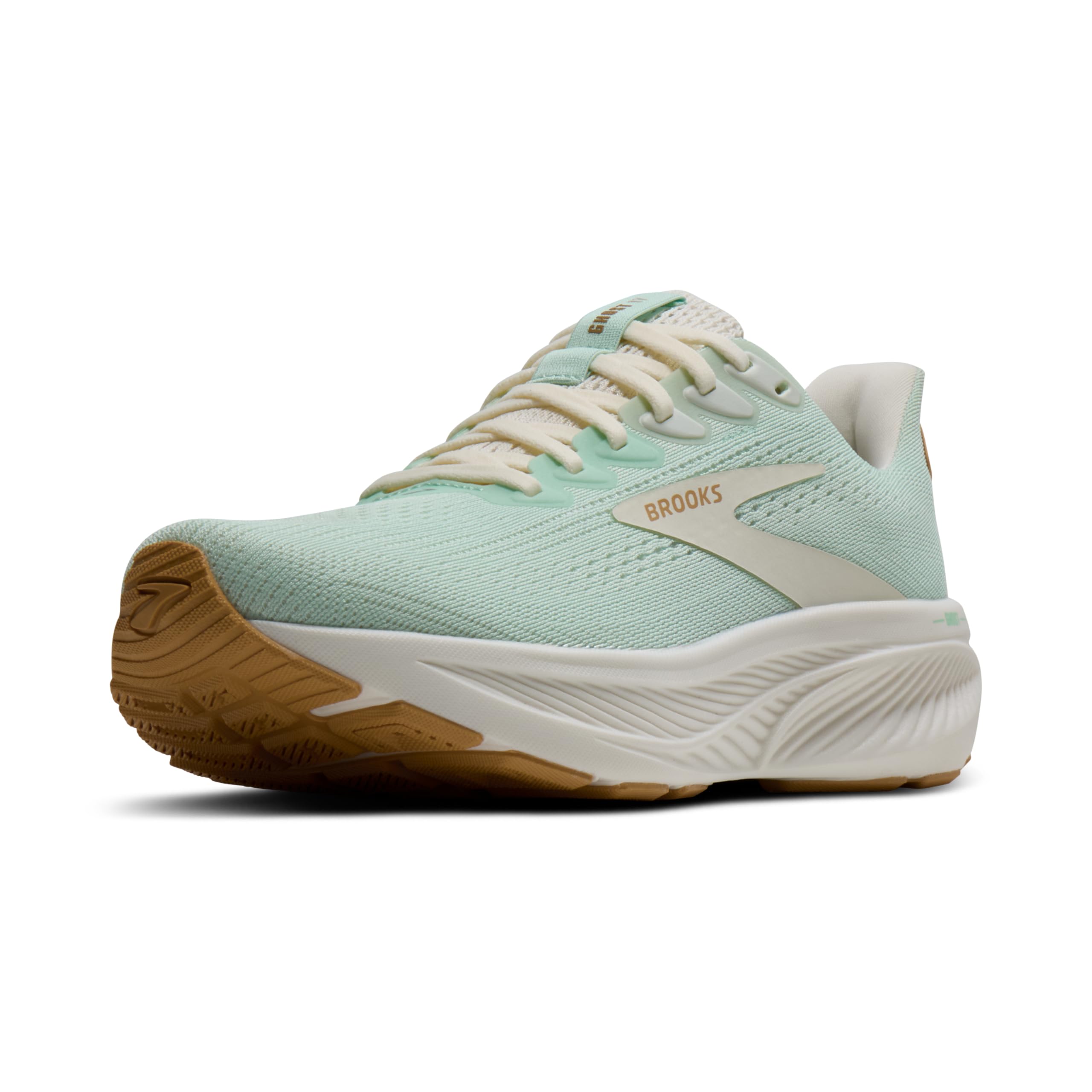 Brooks Women’s Ghost 17 Neutral Running Shoe - Honeydew/Coconut/Taffy - 7 Medium