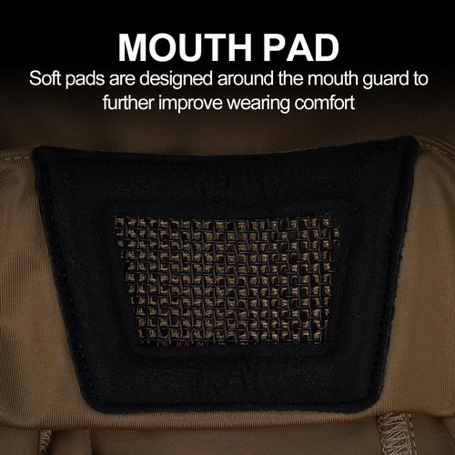 Balaclava Headwear Mesh Full Face Mask Cover Gears for Hunting Paintball Airsoft Tactical Outdoor Camo CS Motorcycle Cycling Women Men (Tan)