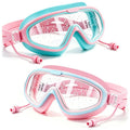 Kids Swim Goggles 2-Pack Anti-Fog Eyewear for Girls & Boys 3-16 — Pink/Light Blue & Pink/Blue
