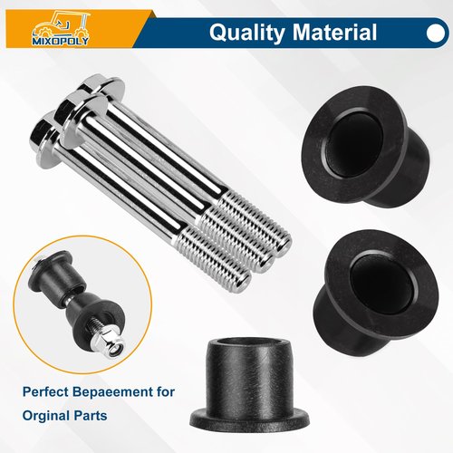 Mixopoly Golf Cart A Arm Bushing Sleeve Kit for EZGO RXV Gas & Electric 2008-up, Replace 608086 601340 602085 601754 602415 600525