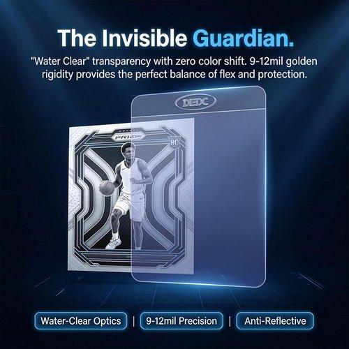DEDC Semi-Rigid Card Holders - 300 Pcs Trading Card Sleeves for PSA, SGC, BGS, CSG Protection