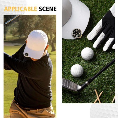 rofiowa Oh My God Look At Her Black Gold Golf Ball Marker with Hat Clip, Funny Golf Accessories for Women, Christmas Mother's Day Birthday Gifts for Golf Fan Golfer, Novelty Golf Gifts for Her