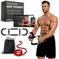 FORCENA Twister Arm Trainer 20-60 lbs - Chest Workout Equipment, Forearm Strengthener - Adjustable Resistance, Home Workout Equipment with Video Program, 21 Day Challenge, Resistance Band & Carry Bag