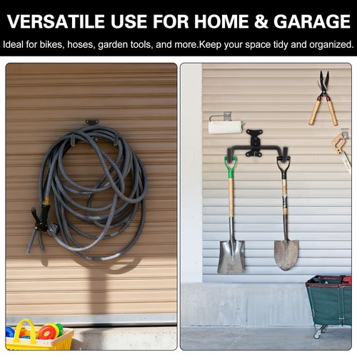 Cyfie Bike Wall Mount Hanger, Bicycle Garage Storage Rack Hook with a Helmet Hook to Hang the Helmet, Horizontal Indoor Bike Holder for Hanging Mountain, Road, Hybrid Bikes