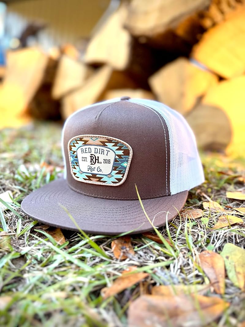 Aztec Jango Brown/White Adjustable Snapback Hat - Unisex Trucker Style