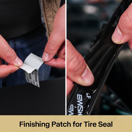 BWSHLF Tubeless Rim Tape 2 Rolls, 25mm x 10m, 19, 21, 23, 27, 29 and 31mm Options, Bike Rim Tape Strong Adhesion with 12pcs Seal Patches for Mountain and Road Bikes