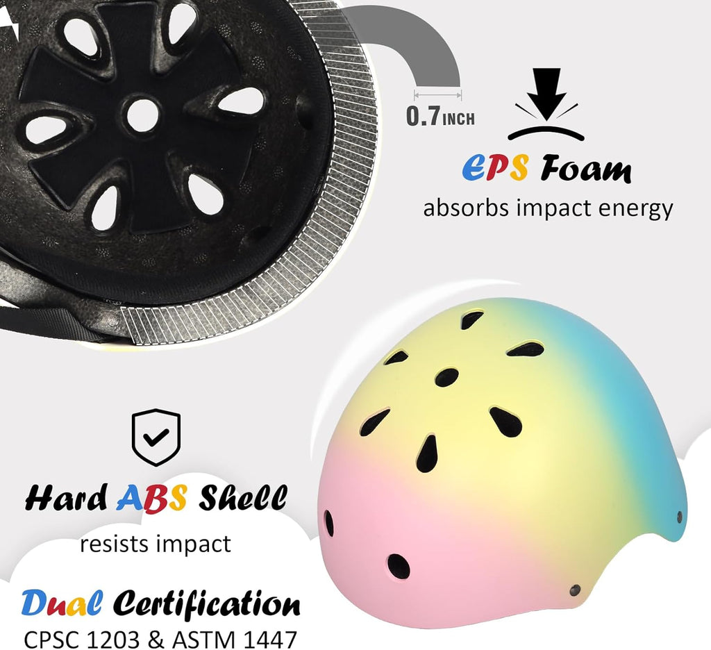 Skiennix Kids Bike Helmet - Adjustable Multi-Sport Design for Toddlers to Youth | 3 Sizes Available