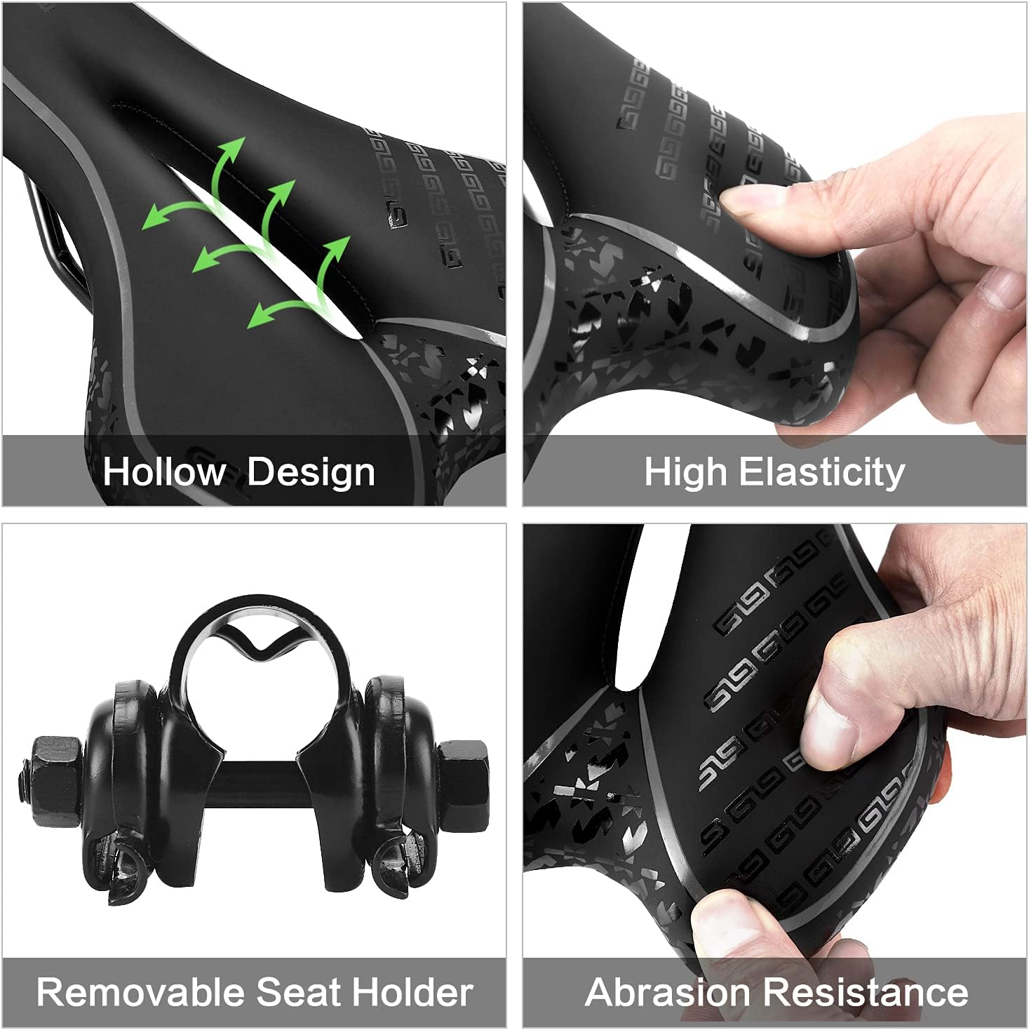OUXI Comfort Bike Seat - Soft Gel Bicycle Saddle with Shock Absorption | Waterproof for Men & Women