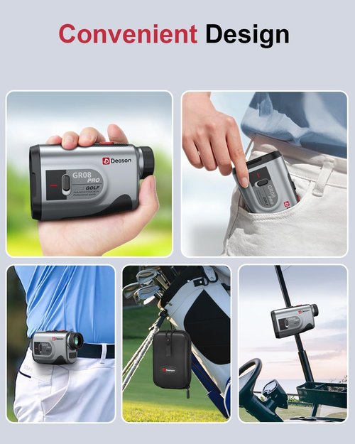 Golf Rangefinder with Slope,7X Magnification Laser Rangefinder, 1300Yards Rechargeable Range Finders Golfing with Flag Lock Vibration,Speed Mode for Hunting Shooting (Grey)