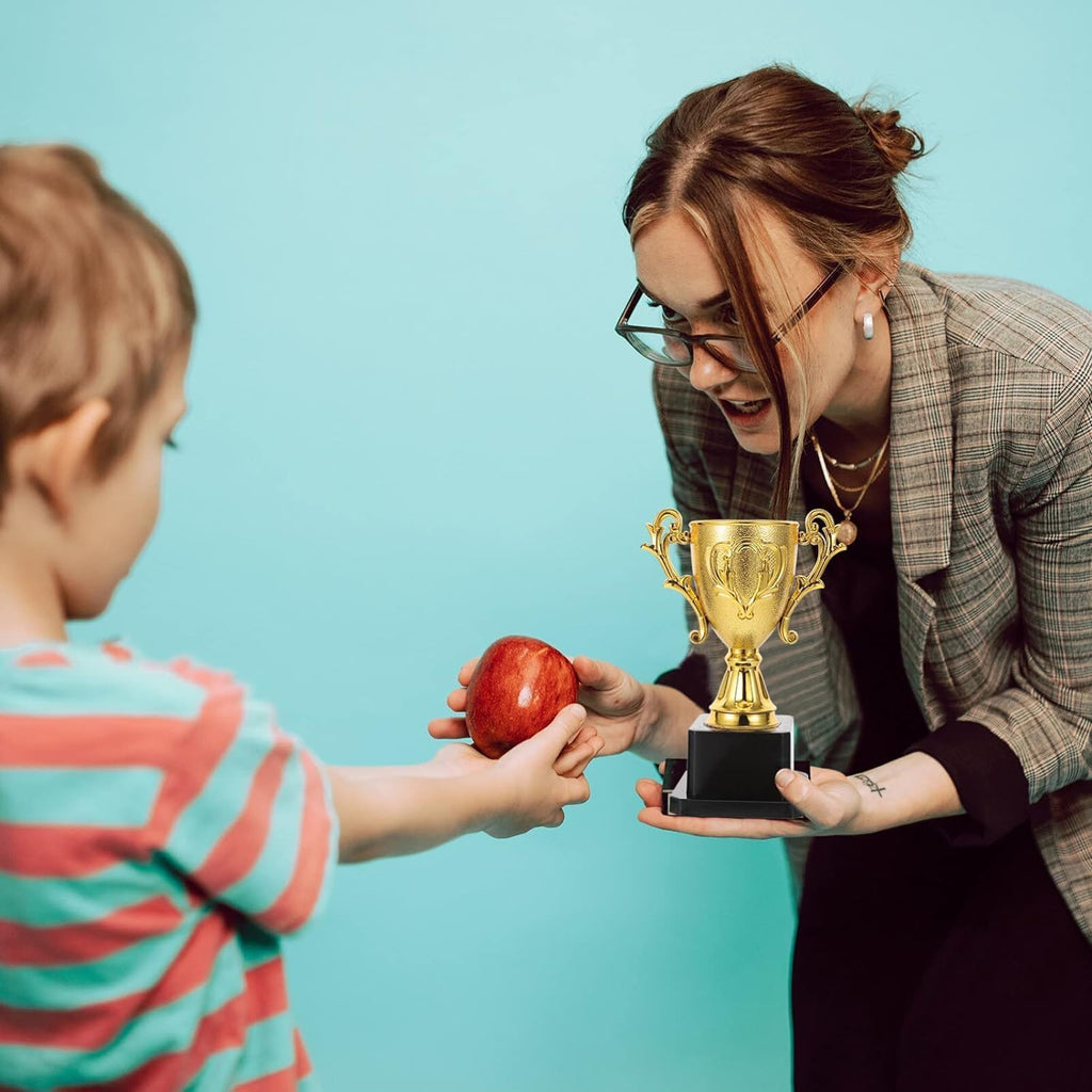 Premium Gold Plastic Trophy Cup Awards Ideal for Sports Tournaments Competitions and Parties
