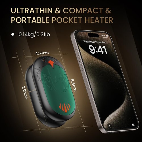 Hand Warmers Rechargeable 2 Pack, Magnetic Electric Hand Warmer Up to 24hrs, Pocket Size Hand Warmer 3 Levels Heating, Warm Gifts for Raynauds, Golf, Men Women