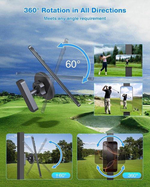 ZEKOODL Magnetic Golf Cart Phone Holder, with Powful N52 Magnet, Golf Cart Phone Mount, Compatible with MagSafe iPhone 16/15/14/13/12 Series, Fits EZGO/Yamaha/Club Car/Icon - Golf Cart, Gym (2 Pack)