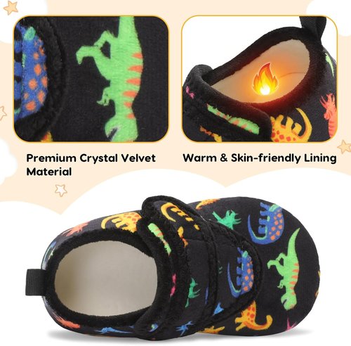 LeIsfIt Toddler Slippers - Soft & Warm Slip-On House Shoes for Kids | Non-Slip Indoor/Outdoor Comfort
