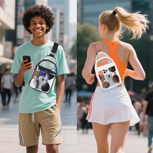 Clear Bag Stadium Approved - Clear Crossbody Purse for Concerts & Sports Events | Unisex Design
