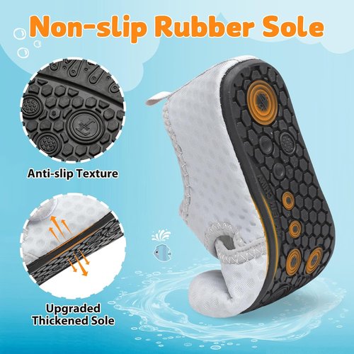 LeIsfIt Kids Water Shoes - Quick Dry Aqua Socks for Boys & Girls | Breathable Non-Slip Design