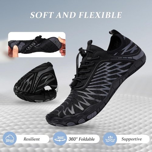 **Skiennix Barefoot Shoes - Comfortable Non-Slip Water Athletic Footwear for Men & Women | Wide Toe Box**