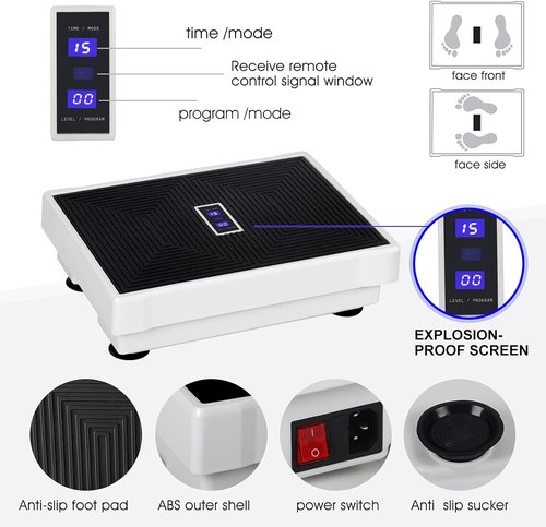 CDCASA Mini 3D Vibration Plate - Whole Body Exercise Machine for Weight Loss & Toning | 1-99 Levels