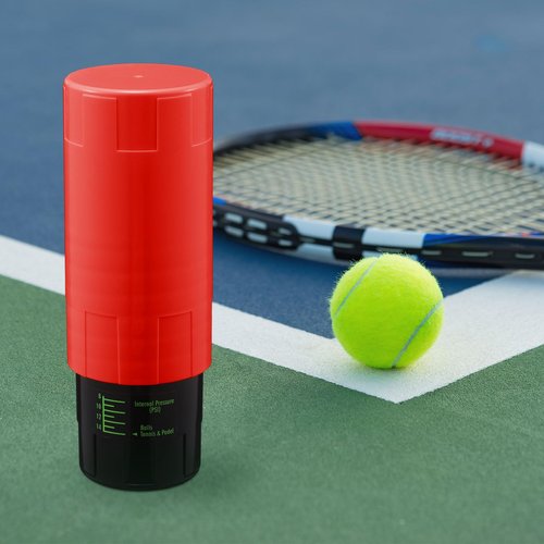 Soulchen 1 Pack Tennis Ball Pressurizer - Tennis Ball Storage Canister Holds 3 Balls Under 14 Psi Pressure, Reusable Stuff for Bounce Retention, Lightweight & Durable (Red)