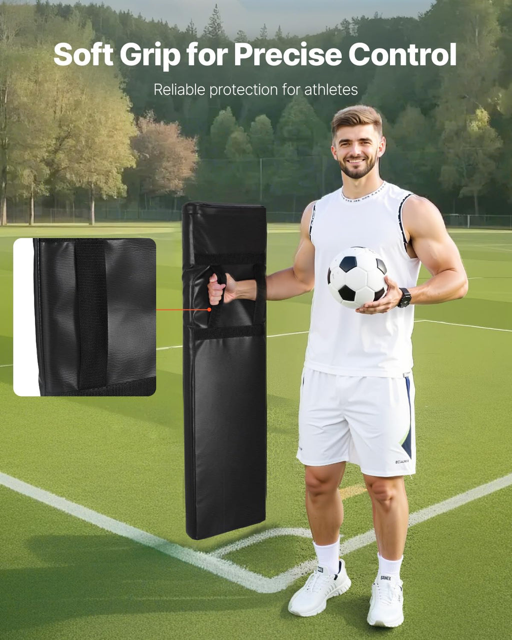 VEVOR Football Tackling Dummy, 42.5 in PVC Step Over Dummy, High-Density Sponge Blocking Pad Equipment, Heavy Duty Tackle Dummies with Handles, Great for Footwork Drills Sports Training Practice, 2PCS