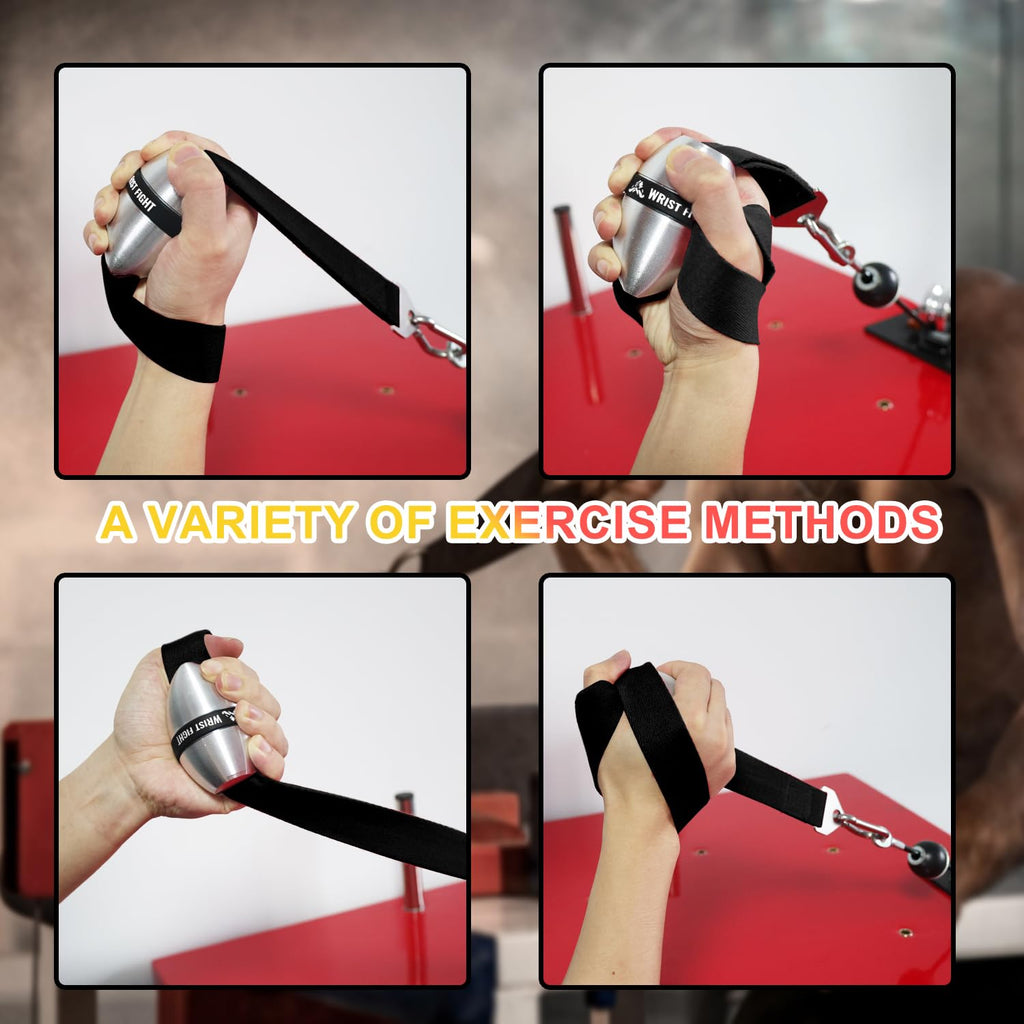 Wrist Fight Aluminum Alloy Elliptical Wrist Ball Trainer – Durable Forearm & Grip Strength Exerciser with Non-Slip Design, Pronation & Supination Training, Includes Storage Bag (Black)