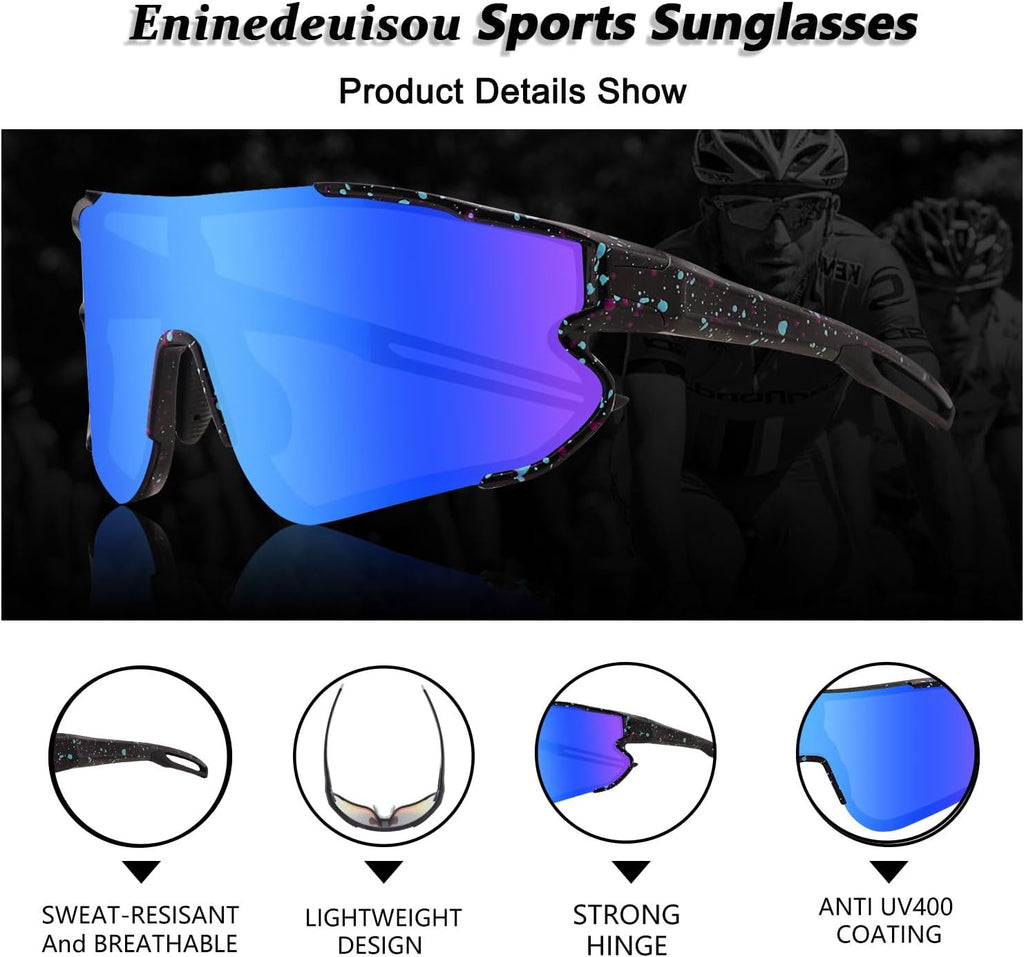 Skiennix Cycling Sunglasses - TR90 Frame for Men & Women | Lightweight Outdoor Sports Glasses