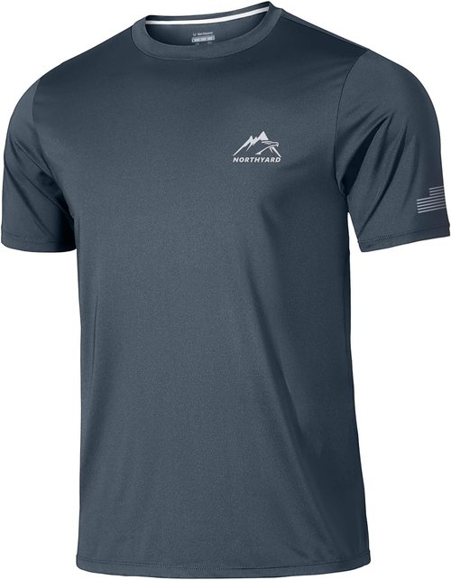 NORTHYARD Men's UPF 50+ Sun Protection Shirt - Short Sleeve Athletic Rash Guard for Swimming & Running