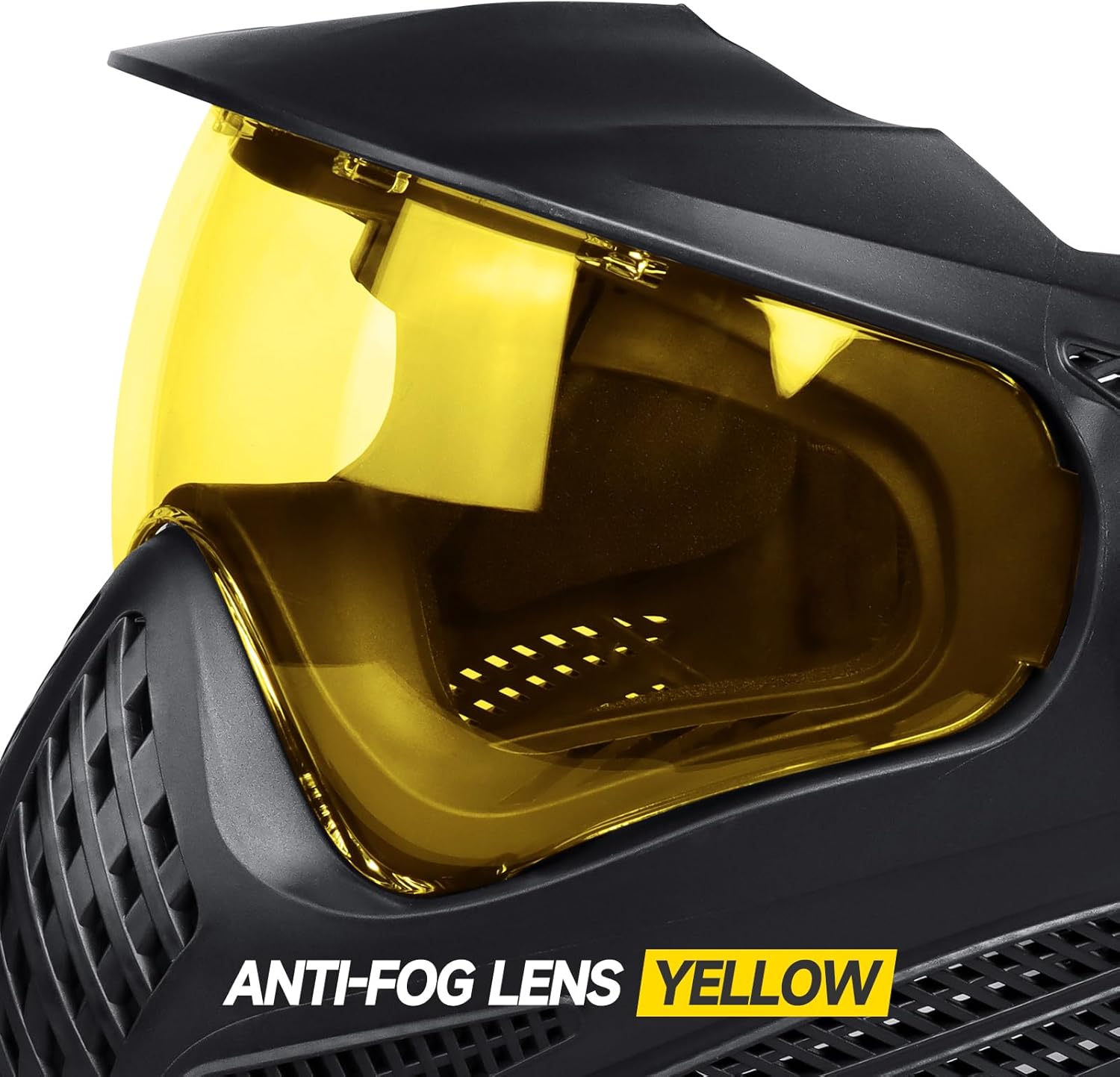 Xaegistac Paintball Mask - Integrated Sun Visor, Anti-Fog Design & Adjustable Headband | Wide Field of View