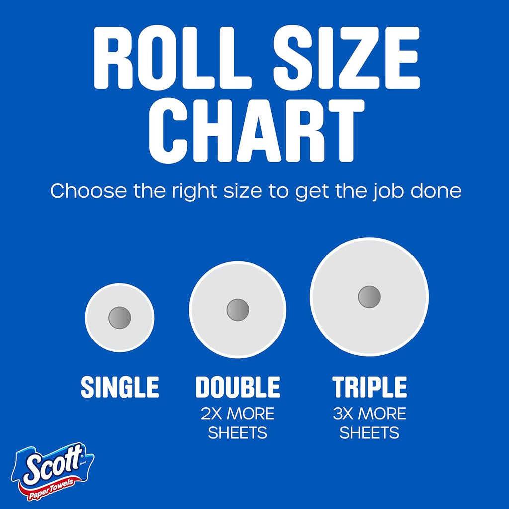 Scott Paper Towels - Choose-A-Sheet Design | 6 Double Rolls (12 Regular Rolls, 108 Sheets Each)
