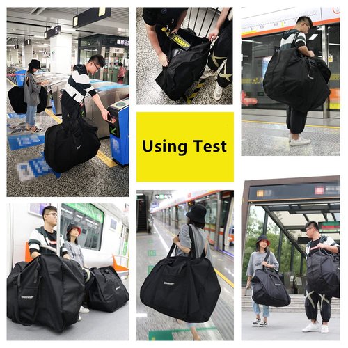 SUNELFFY 26 inch Folding Bike Bag Bicycle Travel Case Fits 26 inch or Below Folding Bikes, Bicycle Transport Case for Air,Train Travel Bike Transport Bag