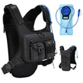 Criuage USA Original Patent Running Hydration Vest Backpack, Lightweight Chest Pack with 2.0L Water Bladder Bag Daypack for Hiking Running Cycling Race Marathon for Women Men (Black V2, Standard)